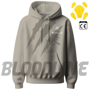 Sudadera con Capucha Negra BLOODLINE con Logotipo Estampado con Transferencia Térmica, Unisex, para Todas las Estaciones, Ropa de Protección - Product Image 2