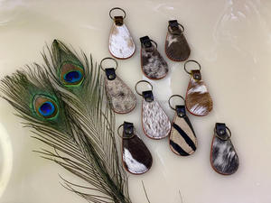 พวงกุญแจหนังวัวสำหรับผู้หญิงพวงกุญแจหนังวัวสำหรับเครื่องประดับหนังพวงกุญแจน่ารัก - Product Image 4