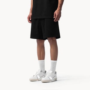 กางเกงขาสั้นลำลองผู้ชายผ้าคอตตอนเทอร์รี่สีดำสำหรับเล่นกีฬาวิ่งฤดูร้อน - Product Image 3