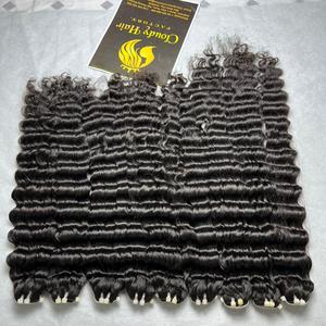 2025 Extensiones de cabello de onda profunda al mejor precio de Vietnam Estilo suelto Cabello nublado de alta calidad al por mayor - Product Image 3
