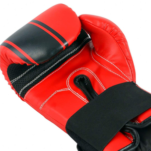 Guantes de Boxeo Profesionales de Cuero Vacuno Genuino de Alta Calidad al por Mayor con Correa de Muñeca Ajustable - Product Image 4