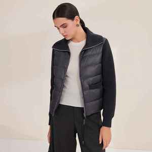 Chaleco Acolchado para Mujer, Chaleco de Punto Sólido sin Mangas con Cuello Alto, Ropa de Invierno, Chaleco Casual Personalizado a la Moda - Product Image 2