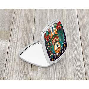 Akita Miroir de maquillage de voyage compact pour femmes, poche décorative de Noël, cadeau de poche pliable pour filles - Product Image 2