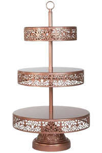 Soporte de Pastel de Metal de 2 Niveles Pure Home + Living Dorado, Soporte de Pastel de Vidrio de 2 Niveles - Product Image 5