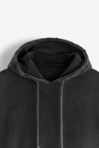 Ensemble de survêtements 2 pièces grande taille 100 % coton, streetwear d'hiver, imprimé personnalisé, respirant, léger, en molleton délavé à l'acide, à capuche, uni - Product Image 6