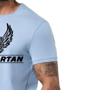 Camiseta Deportiva para Hombre, Color Azul Claro, con Estampado Gráfico, Cuello Redondo, Manga Corta, para Gimnasio, Entrenamiento, Deporte, Casual - Product Image 5