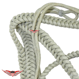 Aiguillette d'épaule tressée allemande argentée pour parade, cordon d'épaule allemand - Product Image 3