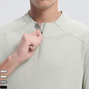 Polo pour homme personnalisé avec fermeture éclair, col montant, tricot décontracté, manches courtes, coupe classique, impression numérique - Product Image 2