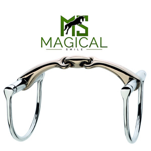 บิตม้าสั่งทำคุณภาพสูงแบบพิเศษ บิตแบบ Snaffle พร้อมห่วงรูปตัว D ขนาด 16 มม. ทำจากเงินเยอรมัน Aurigan และห่วงสแตนเลสขนาด 75 มม. - Product Image 2