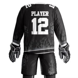 Conjunto de Uniforme Profesional de Hockey sobre Hielo con Detalles Bordados y Estampado por Sublimación |   Pantalones de Jersey Personalizados al por Mayor OEM - Product Image 6