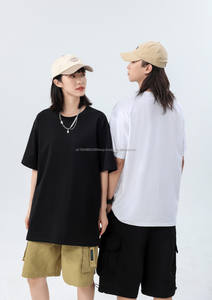 Vente directe de T-shirts décontractés pour hommes 240gsm T-shirts en coton à longues fibres pour femmes de haute qualité Impression personnalisée - Product Image 2