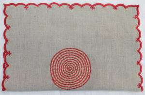 Luxury Handmade Embroidered <b>Square</b> Linen Napkin Set Scallop <b>Edge</b> Reusable Eco-Friendly Dining Table Decor - Product Image 2