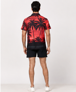 Chemises de plage tropicales personnalisées pour hommes, chemises boutonnées décontractées pour les vacances, chemises hawaïennes à manches courtes, vêtements de plage d'été à fleurs, vente en gros - Product Image 2