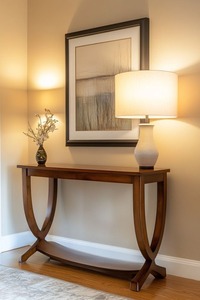 Rustic Wooden <b>Console</b> <b>Table</b> For Hallway Entryway Bedroom Living Room Interior Furniture Arrangement - Product Image 4