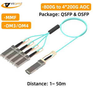 جهاز إرسال واستقبال ألياف بصرية نشط جديد من مصنع <span class=keywords><strong>PT</strong></span>، طراز QSFP OSFP DD 800G 2x100G، بطول 1م و3م و80م، معتمد CE/ROHS، موصل LC لشبكات FTTX - Product Image 2