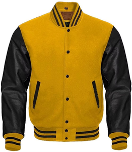 Custom Hooded Eco-Friendly Breathable Front <b>Slim</b> <b>Fit</b> Letterman Fleece <b>Jacket</b> Wool Body Cotton Sleeves Autumn Wear Smart Stylish - Product Image 5
