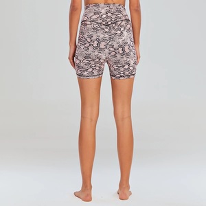 Personlalize Gym Fitness Sets Sublimation Snake Print Workout High Waist <b>Tummy</b> <b>Control</b> Women Sublimation Booty Shorts - Product Image 4