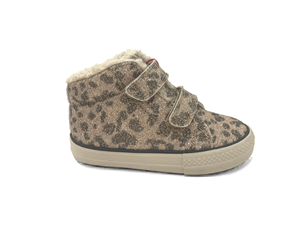 B87173F -<b>Shoes</b> made in Vietnam -Vulcanized <b>Shoes</b> – Girls Leopard Print Ankle Boots Synthetic Upper <b>Hook</b> & Loop Closure - Product Image 1