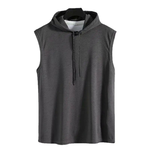 Sudadera sin mangas con cremallera para gimnasio y culturismo, para hombre, corte regular, para entrenamiento, sudadera tipo tank top - Product Image 1