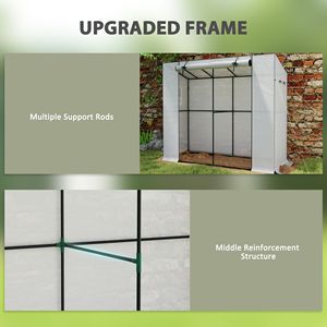 Invernadero Portátil Blanco de 6FT X 2FT X 5FT con Cubierta de Mylar Resistente a los Rayos UV, Cubierta de PE Ecológica para Exteriores - Product Image 4