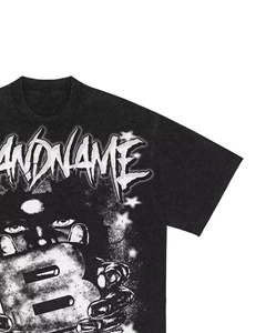 T-shirt personnalisé avec impression sérigraphique, 100% coton, tee-shirt graphique unisexe, vêtements décontractés, OEM ODM, marque privée, fabricant en gros - Product Image 4
