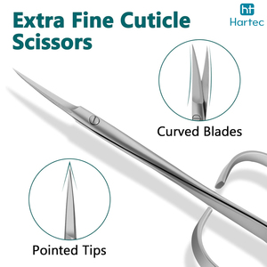Ciseaux à cuticules de haute précision affûtés à la main, lame incurvée ultra-fine, outils de manucure professionnels pour travaux de précision sur les ongles - Product Image 4