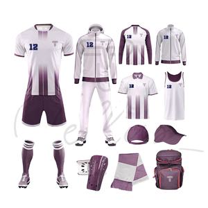 Nouvelle conception, maillot de football de haute qualité, short, ensemble uniforme, impression numérique personnalisée, polyester/coton, léger, respirant - Product Image 6