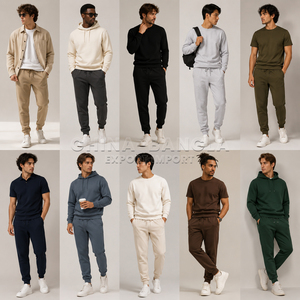 Pantalon de jogging décontracté en coton pour homme avec taille élastique et cordon de serrage, poches latérales, idéal pour l'automne – Lot en gros - Product Image 1