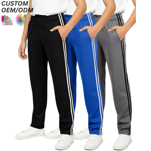 Pantalones Deportivos Personalizados para Bebé Niño, 100% Algodón, Secado Rápido, Color Sólido, Corte Recto, Largos, Casuales, para Invierno y Otoño - Product Image 1