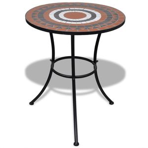Set bistrot 3 pezzi per giardino in Terracotta e ceramica bianca Set da bistrot - Product Image 2