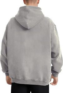 Sudadera con capucha de moda con efecto deslavado, hombros caídos, estilo oversize, streetwear - Product Image 5