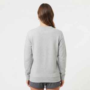 Sweat-shirt pour femme en tissu molletonné 100% coton, gris, col rond, coupe classique, imprimé personnalisé - Product Image 2