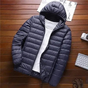 Oem Wholesale Casual Street Winter Hood Puffer Coat <b>Jacket</b> Custom Waterproof Down Puffer <b>Jacket</b> for Men - Product Image 3