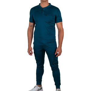 Professionals Manufacture <b>Doctor</b> Fashionable Knitted Spandex Medical Uniform Unisex Custom Logo 4-Way Stretch Jogger And Tee <b>Set</b> - Product Image 4