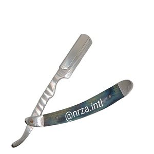 Maquinilla de afeitar recta clásica de hoja única de acero inoxidable Nrza International personalizada, 13,8 cm, segura para hombres, Bikini, uso de axilas - Product Image 1
