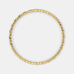 Twisted <b>Infinity</b> Round Diamond Gold Tennis <b>Bracelet</b> - Product Image 2