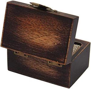 กล่องใส่แหวนหมั้นไม้สไตล์เรียบง่าย กล่องใส่แหวนไม้เนื้อแข็งสำหรับขอแต่งงานและเก็บแหวนแต่งงาน - Product Image 1