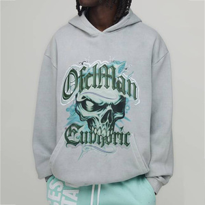 <b>Custom</b> Men's Screen Printing Sweatshirt Breathable Eco-Friendly Premium Soft Cotton Fleece Casual Men's Pullover Hoodie OEM - Product Image 1