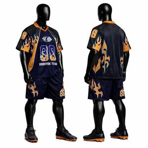 Camiseta de Fútbol Americano de Diseño Personalizado, 100% Poliéster, Unisex, Manga Corta, Secado Rápido, Ropa Deportiva, Sublimación - Product Image 4