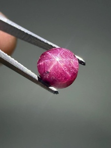 Rubis étoilé naturel Corindon rond cabochon certifié 7 mm 3-5 carats rose FF pour bijoutiers pour la fabrication de bijoux Rajasthan - Product Image 2