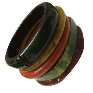 Women's Statement Resin and <b>Wooden</b> <b>Bangles</b> Elegant Jewelry Findings - Product Image 6