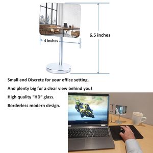 Specchio da Tavolo in Vetro Reale con Supporto Staccabile, Angolo Ampio, Accessorio di Bellezza Discreto e Compatto - Product Image 2