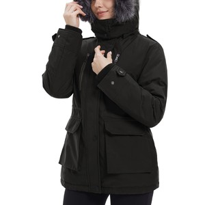 Parka en toile enduite de haute qualité pour homme, à capuche montante, épaisse, chaude, longue, amovible, respirante, à motifs, pour l'extérieur, la neige, réversible - Product Image 6