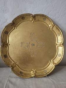 Plateau de service en laiton finition martelée pour une cuisine de luxe, une salle à manger élégante et une décoration intérieure raffinée - Product Image 2