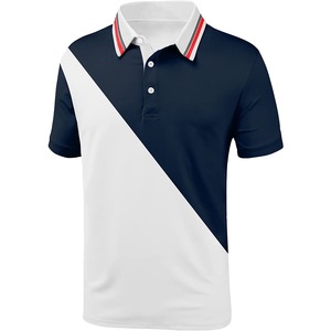 Chemises de golf et de tennis pour hommes à manches courtes avec logo personnalisé, été, 87,3% polyester, 12,7% élasthanne, tissu respirant, doux, imprimé, pour le sport - Product Image 4