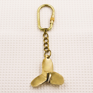 Porte-clés hélice nautique en laiton, pendentif éventail marin, mousqueton, cadeau - Product Image 5