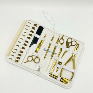 Pince à cheveux multifonctionnelle professionnelle I-Tip et Flat Tip en acier inoxydable avec logo personnalisé pour kit d'outils d'extension capillaire à micro-anneaux - Product Image 6