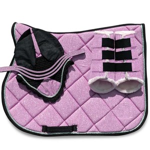 New Design High Quality Jumping Saddle <b>Pad</b> Custom Made Equestrian Saddle <b>Pads</b> in <b>Cheap</b> Price Low MOQ Made in Pakistan - Product Image 4