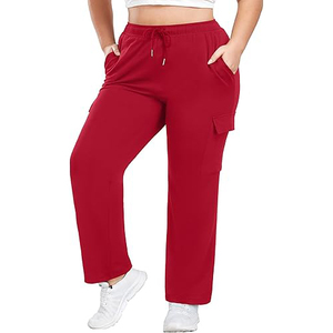 <b>Women</b>’s <b>Loose</b> Fit Cargo Pants Elastic Waist Baggy Streetwear <b>Trousers</b> Plain Dyed Casual Cargo Pants - Product Image 6