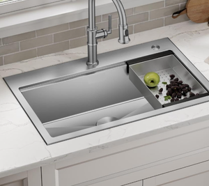 Bol simple fait à la main THCSS-0433 évier en acier inoxydable 304 bol profond ergonomique drainage lisse conception robuste résistant aux rayures - Product Image 5